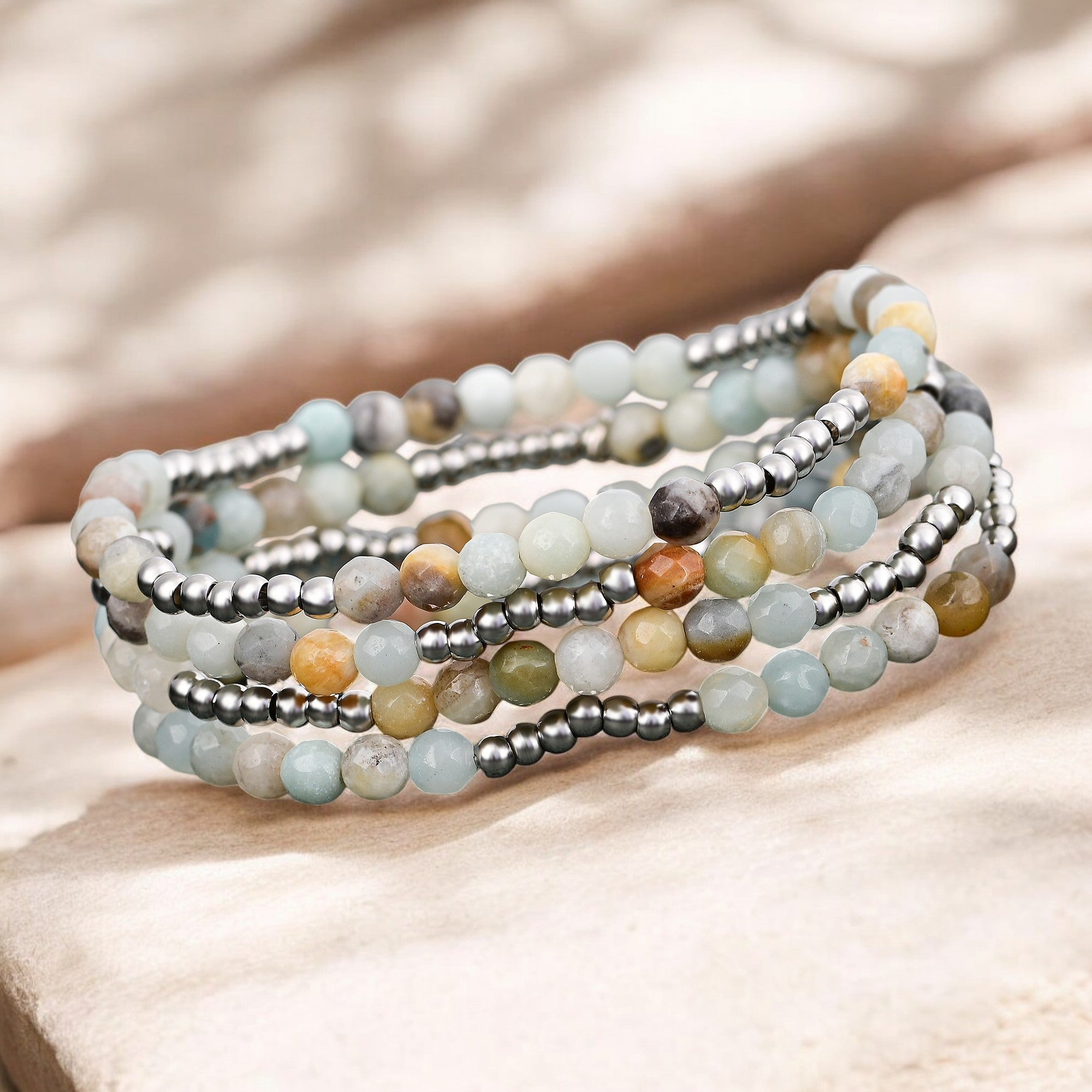 Amazonite Brilliance Bracelet Set