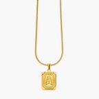 Golden Glow Initial Charm Necklace