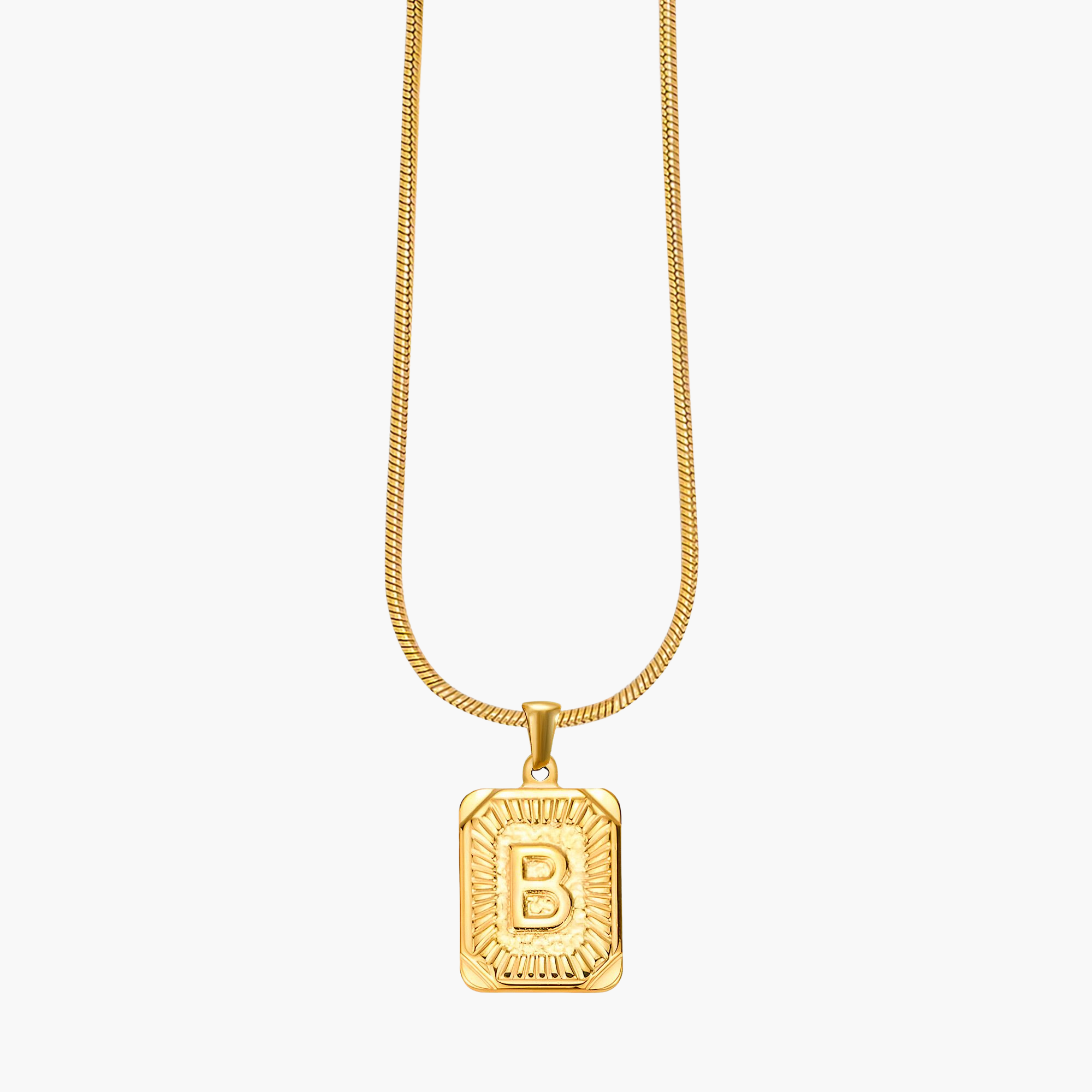 Golden Glow Initial Charm Necklace