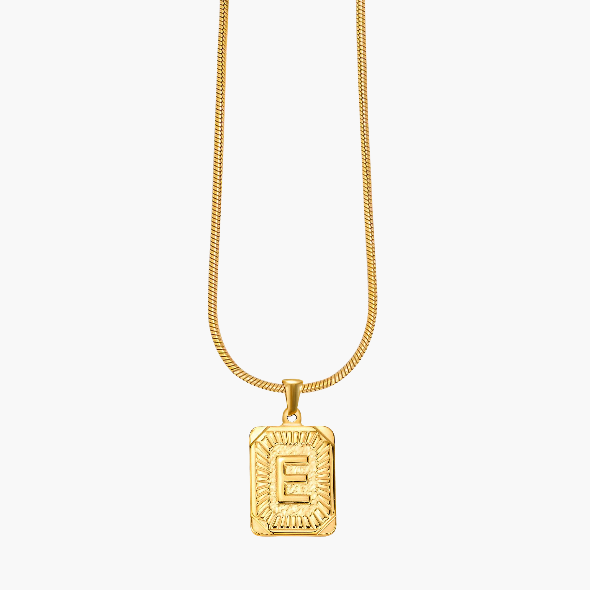Golden Glow Initial Charm Necklace