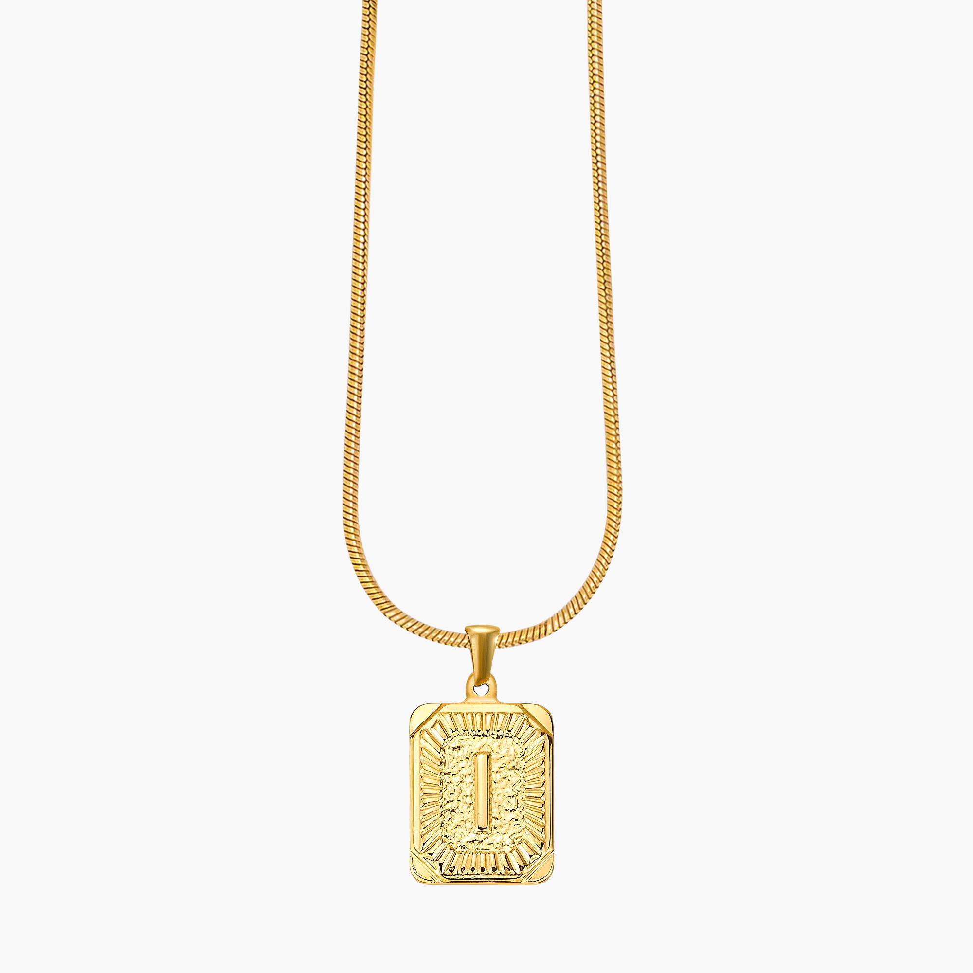 Golden Glow Initial Charm Necklace