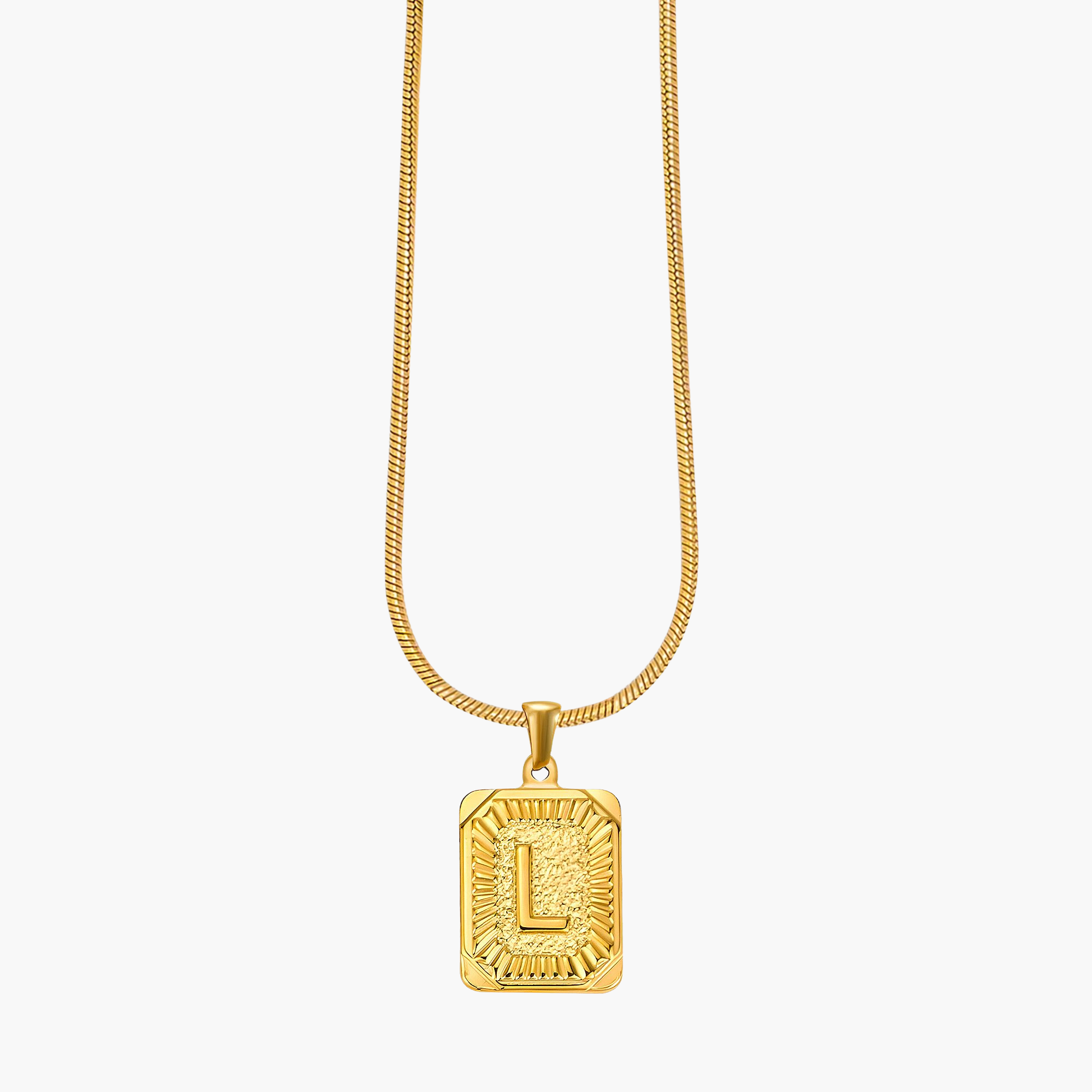 Golden Glow Initial Charm Necklace