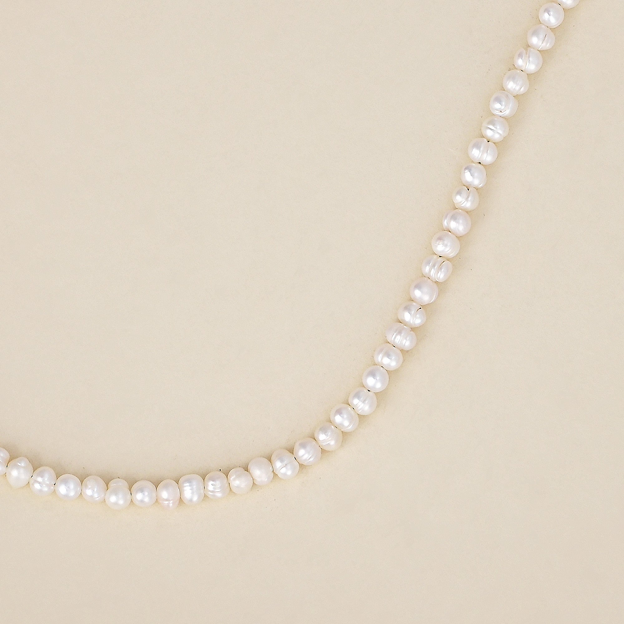 Pearl Bubble Initial Necklace