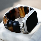 Bohemian Onyx Elegance Stretch Apple Watch Strap