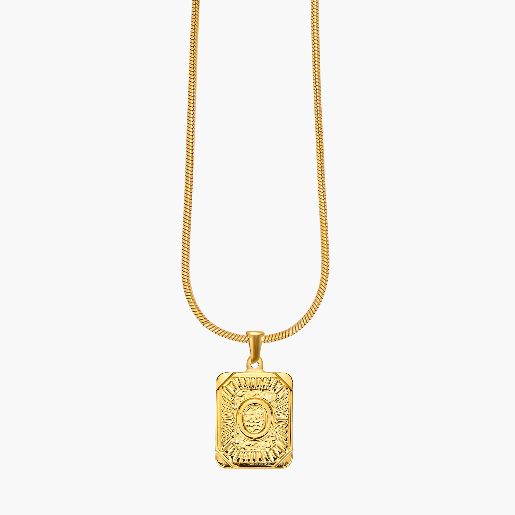 Golden Glow Initial Charm Necklace