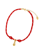 Golden Bubble Letter Rope Necklace