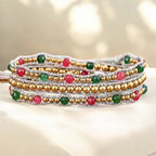Joyful Christmas Radiance Wrap Bracelet