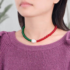 Winterberry Christmas Pearl Necklace