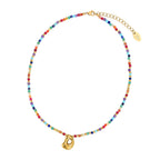 Rainbow Bubble Initial Necklace