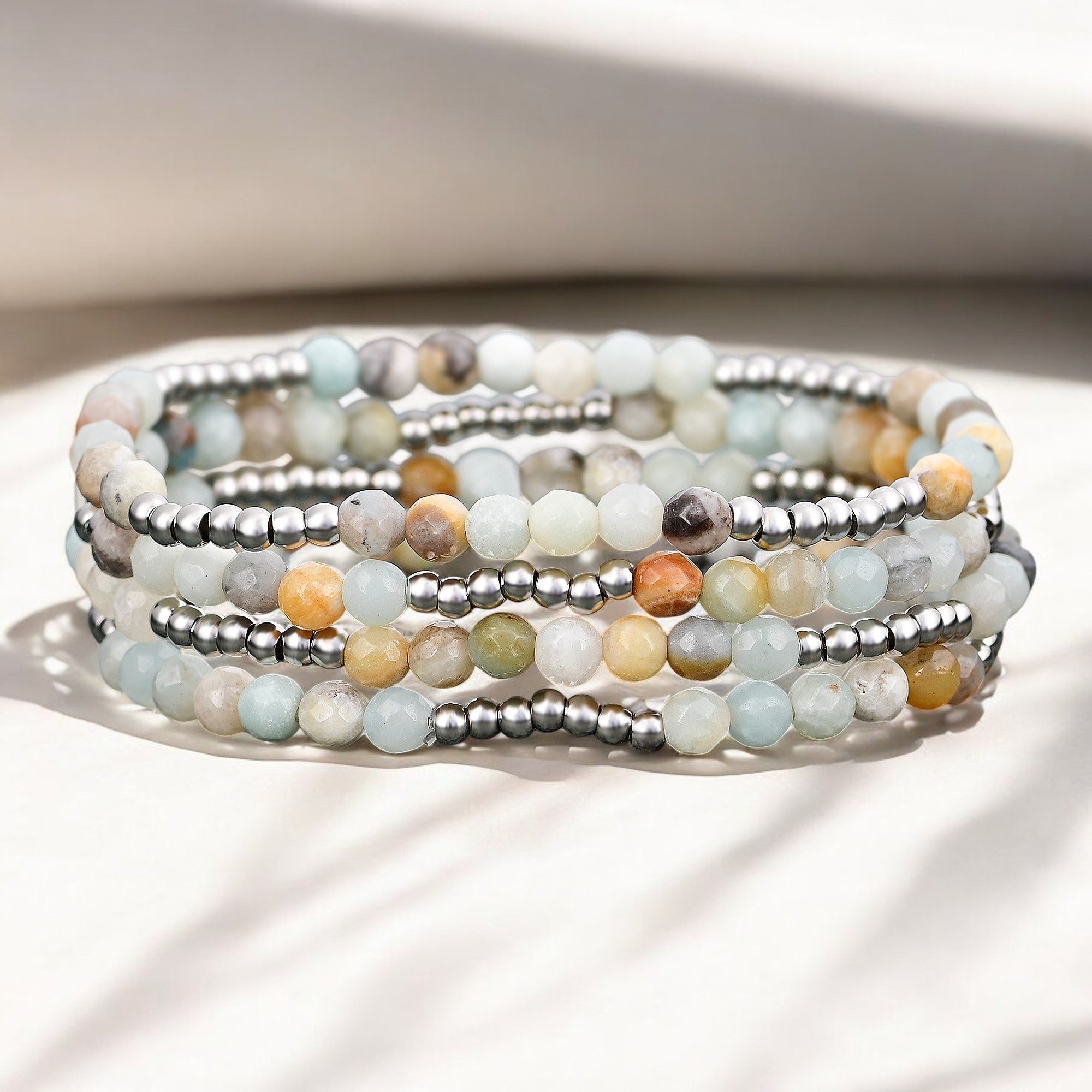 Amazonite Brilliance Bracelet Set