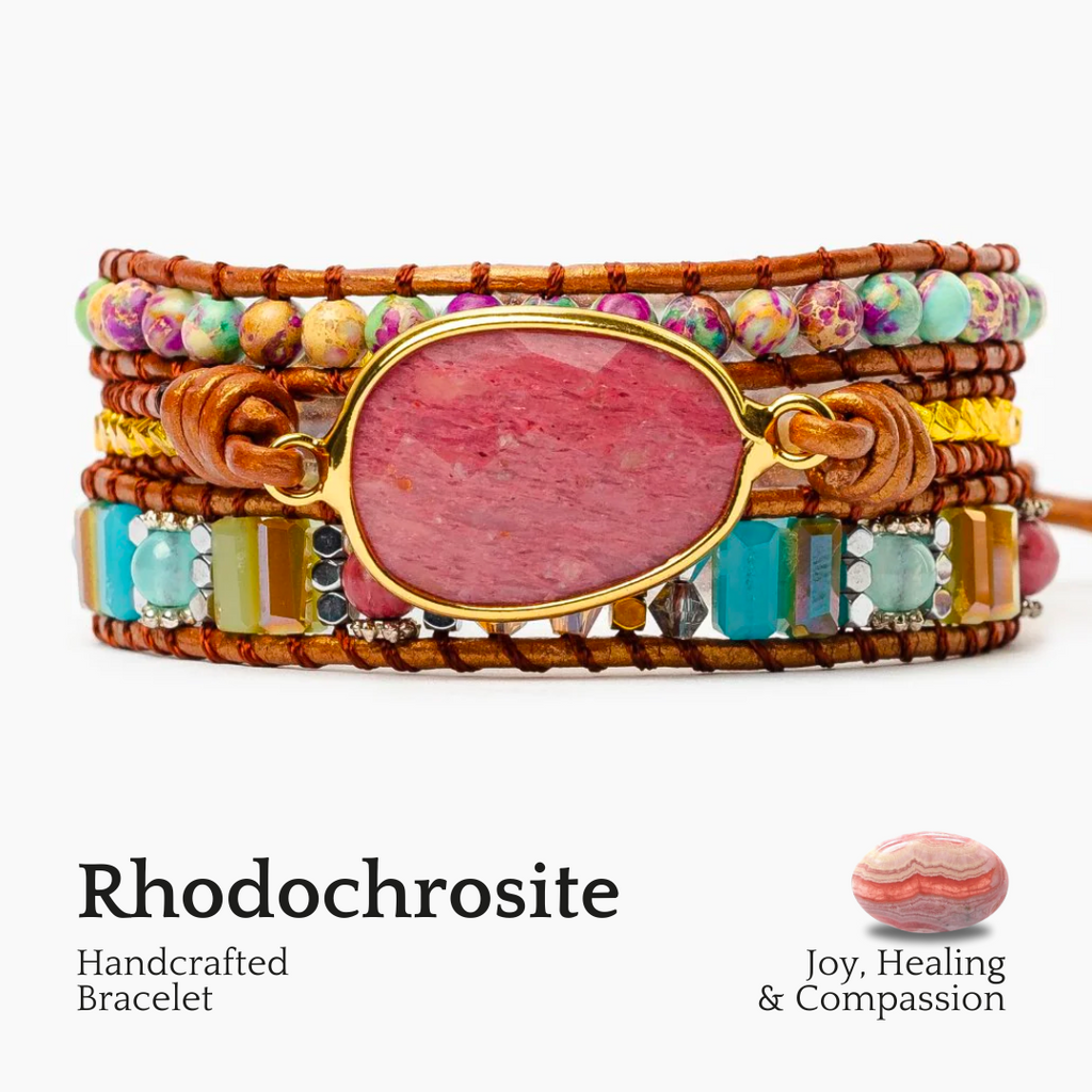 Healing Rhodochrosite Wrap Bracelet