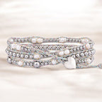 Gleaming Pearl Protection Wrap Bracelet