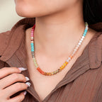 Blush Beam Stone Necklace