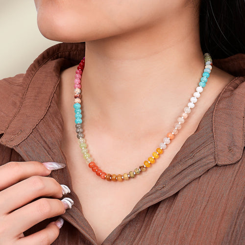 Blush Beam Stone Necklace
