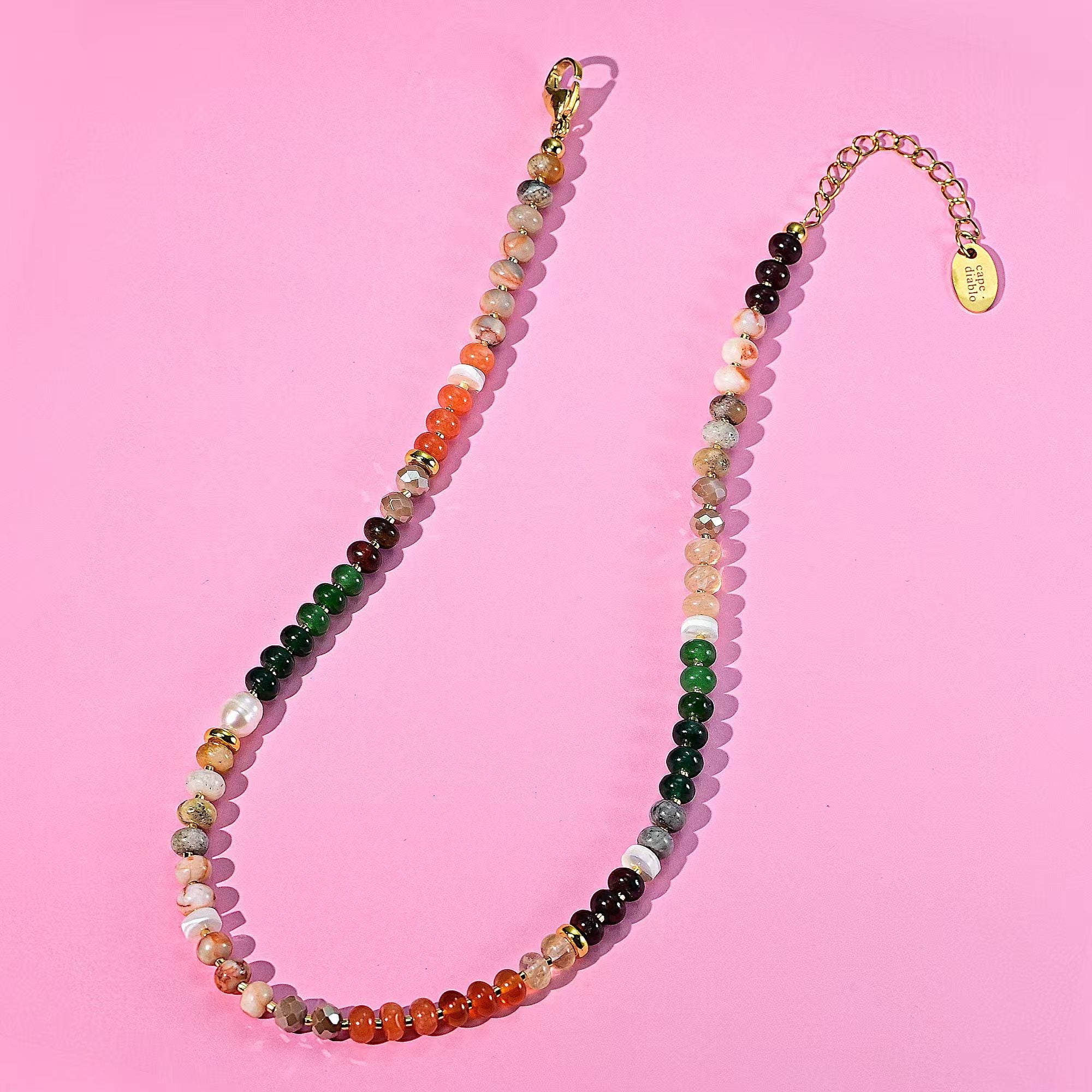 Coral Natural Stone Necklace
