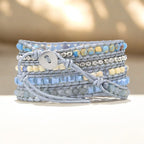 Healing Topaz Queen Silver Wrap Bracelet