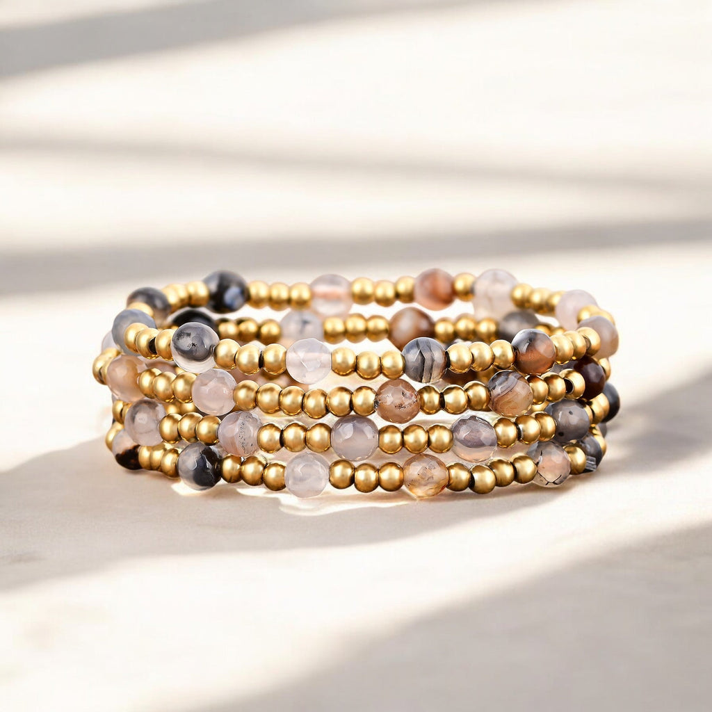 Agate Elegance Bracelet Set