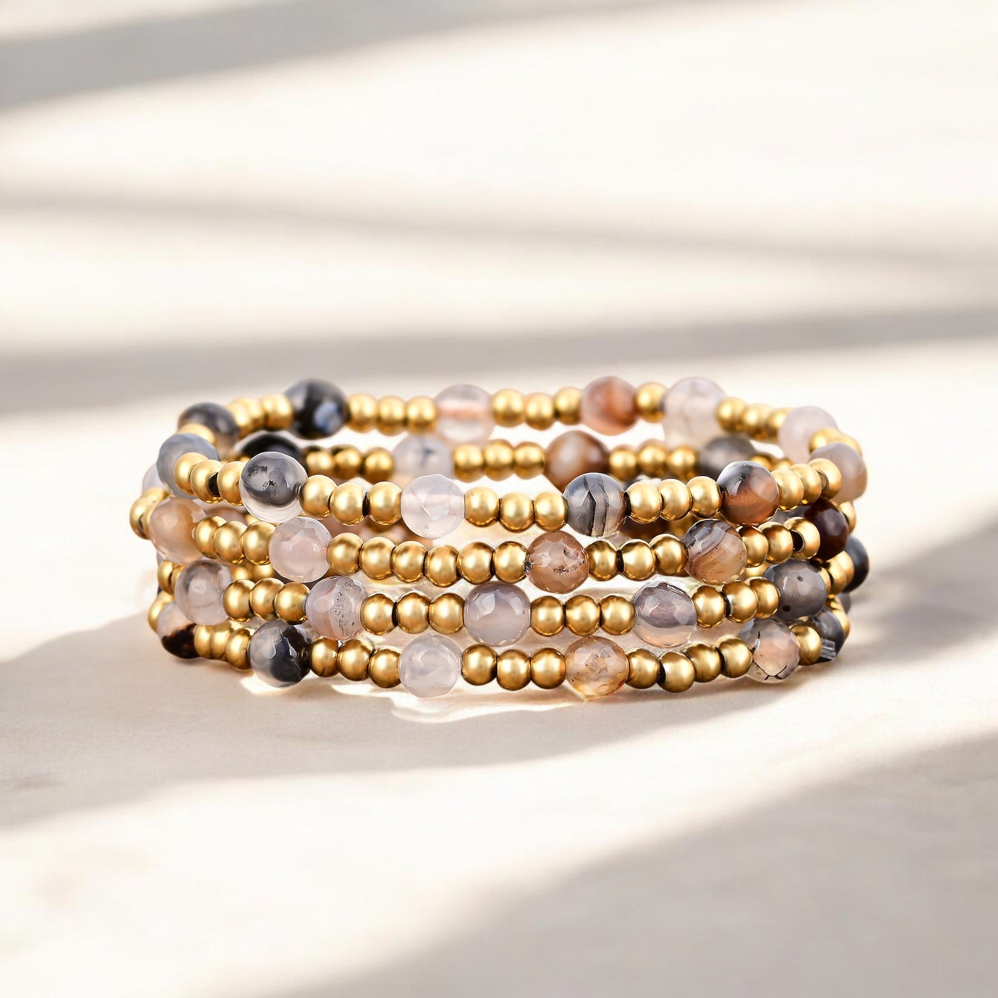 Agate Elegance Bracelet Set