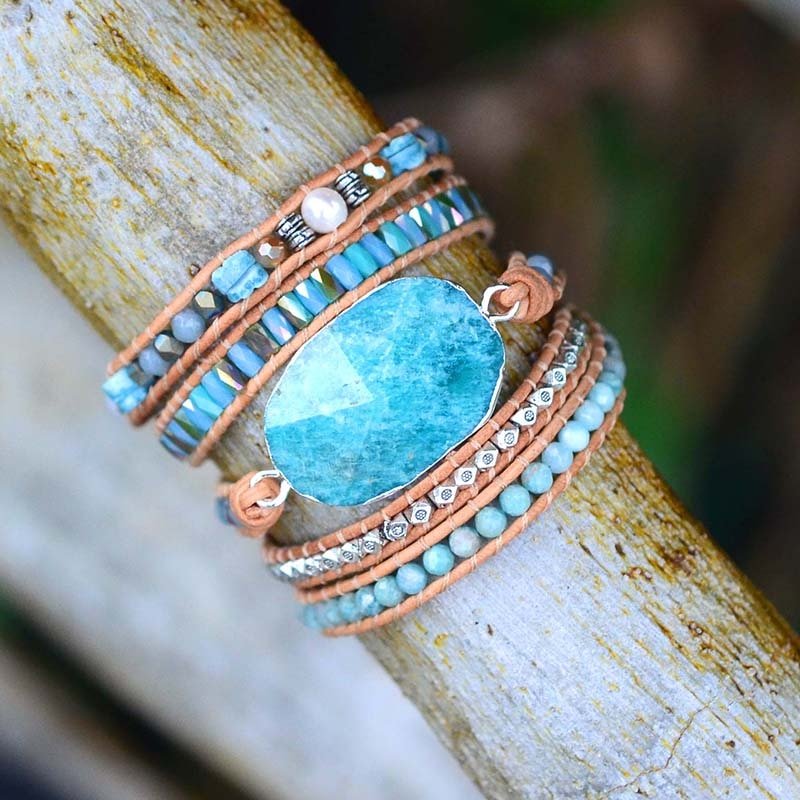 Amazonite Heaven on Earth Wrap Bracelet - Luulink