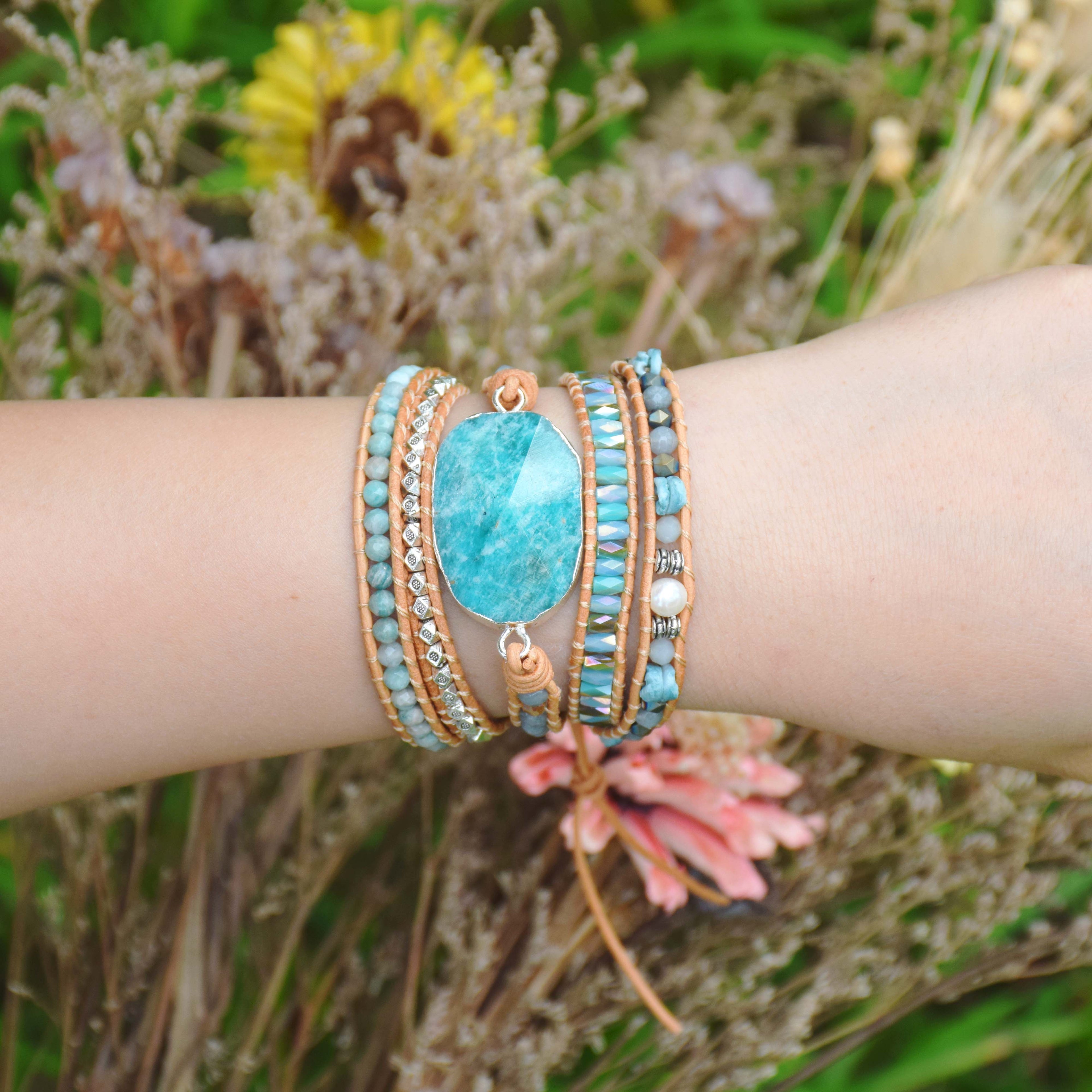 Amazonite Heaven on Earth Wrap Bracelet - Luulink