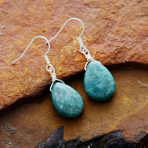 Amazonite Ocean Earrings - Luulink