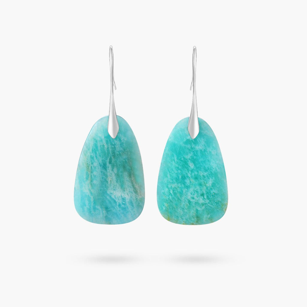 Amazonite Protection Drop Earrings - Luulink