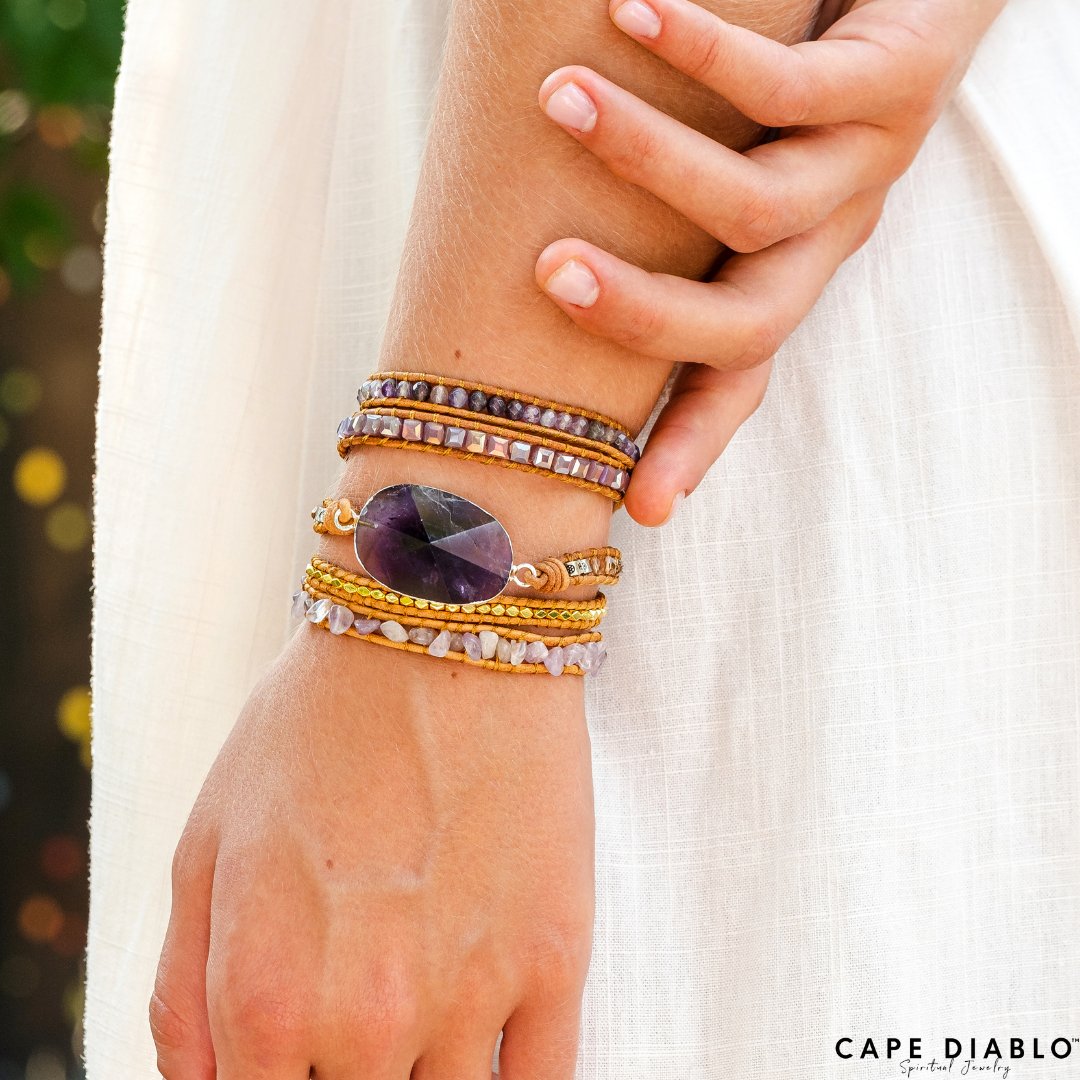 Amethyst Imperial Wrap Bracelet - Luulink