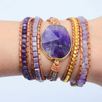 Amethyst Imperial Wrap Bracelet - Luulink