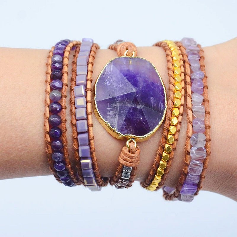 Amethyst Imperial Wrap Bracelet - Luulink