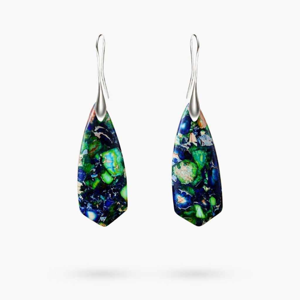 Aqua Jasper Earrings - Luulink