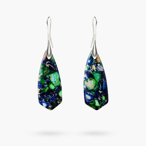 Aqua Jasper Earrings - Luulink