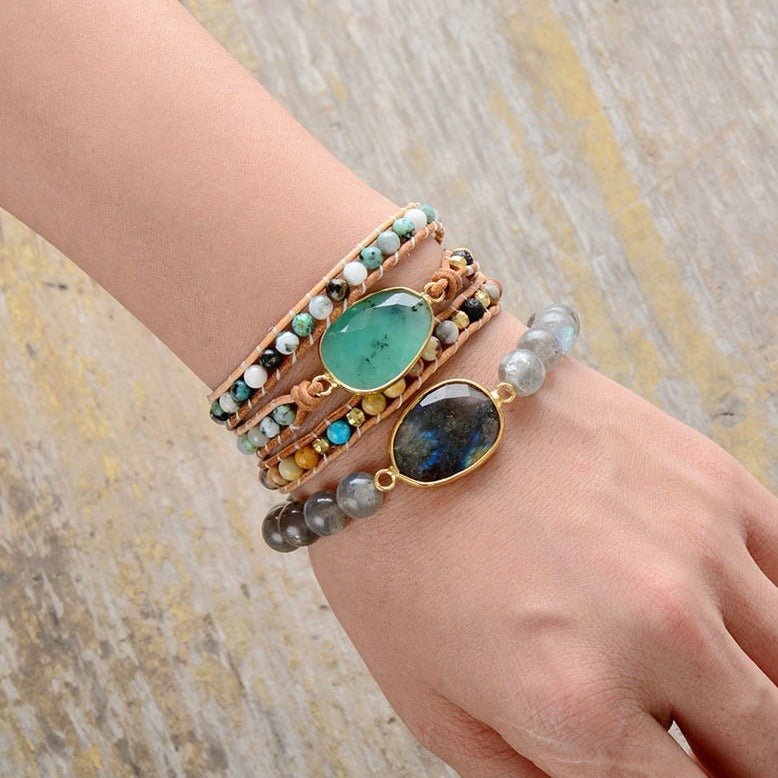 Blue Labradorite Gemstone Bracelet - Luulink