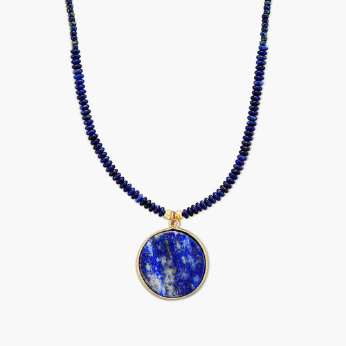 Calming Lapis Lazuli Beaded Necklace - Luulink