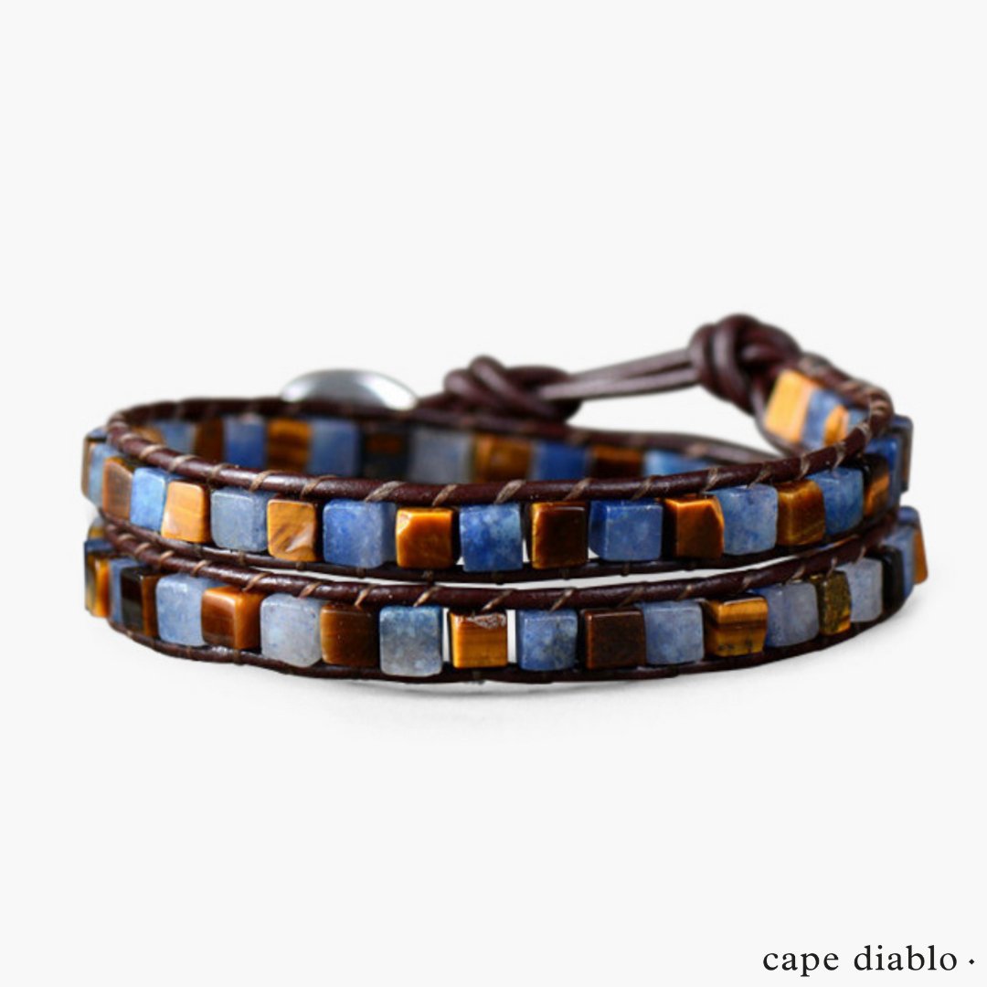 Celestial Natural Stone Leather Bracelet - Luulink