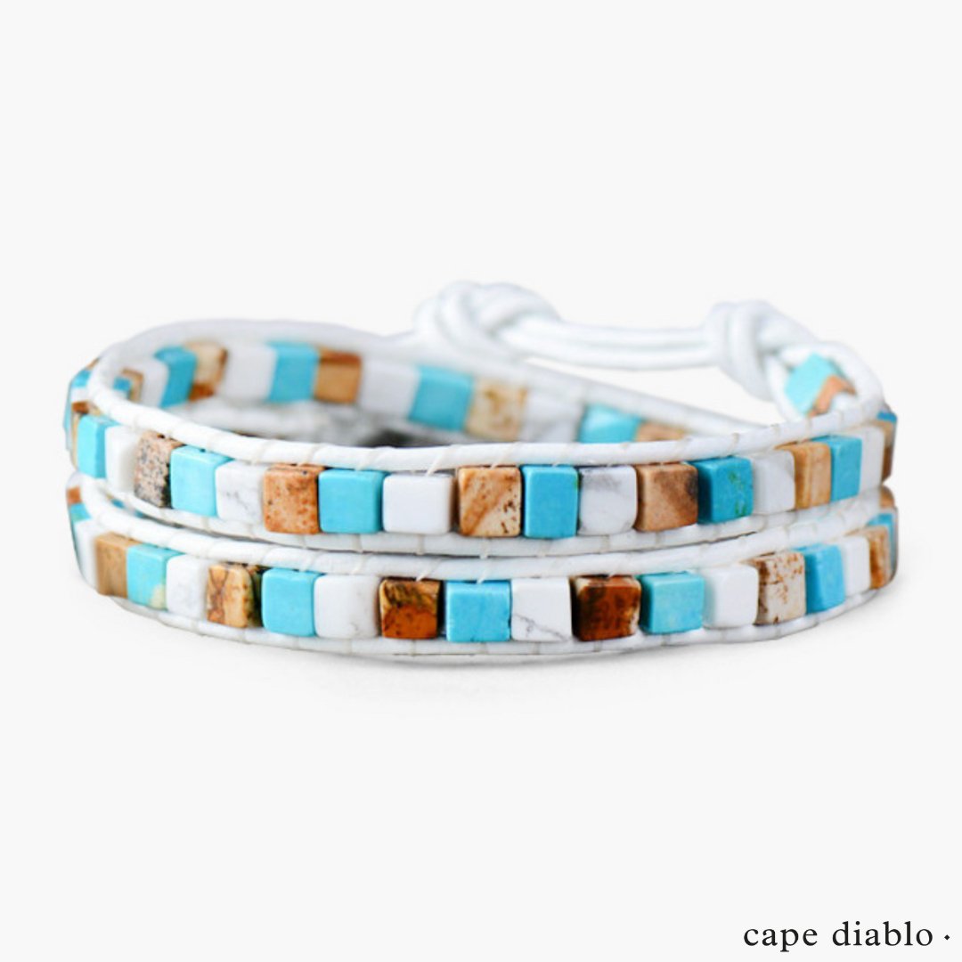 Celestial Natural Stone Leather Bracelet - Luulink