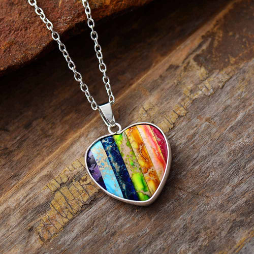 Chakra Heart Pendant Necklace - Luulink