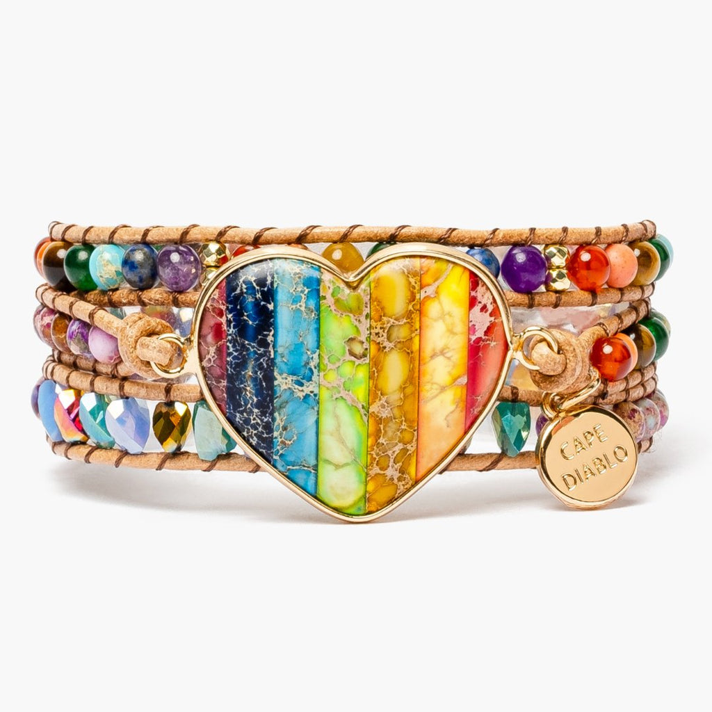 Chakra Love Rainbow Wrap Bracelet - Luulink