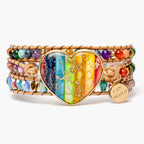 Chakra Love Rainbow Wrap Bracelet - Luulink