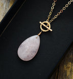 Classic Rose Quartz Necklace - Luulink