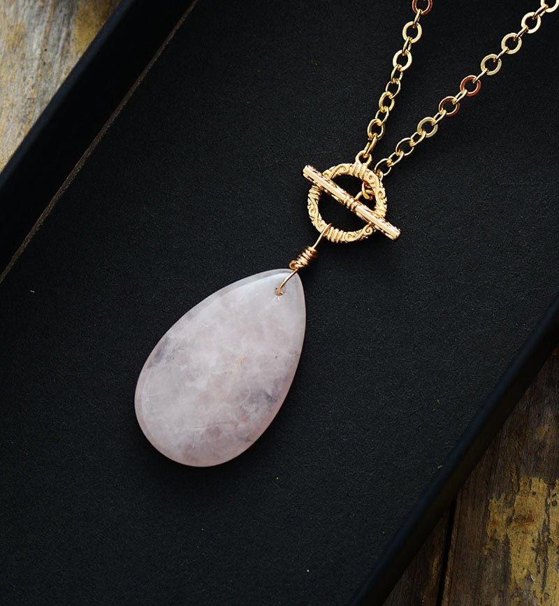 Classic Rose Quartz Necklace - Luulink