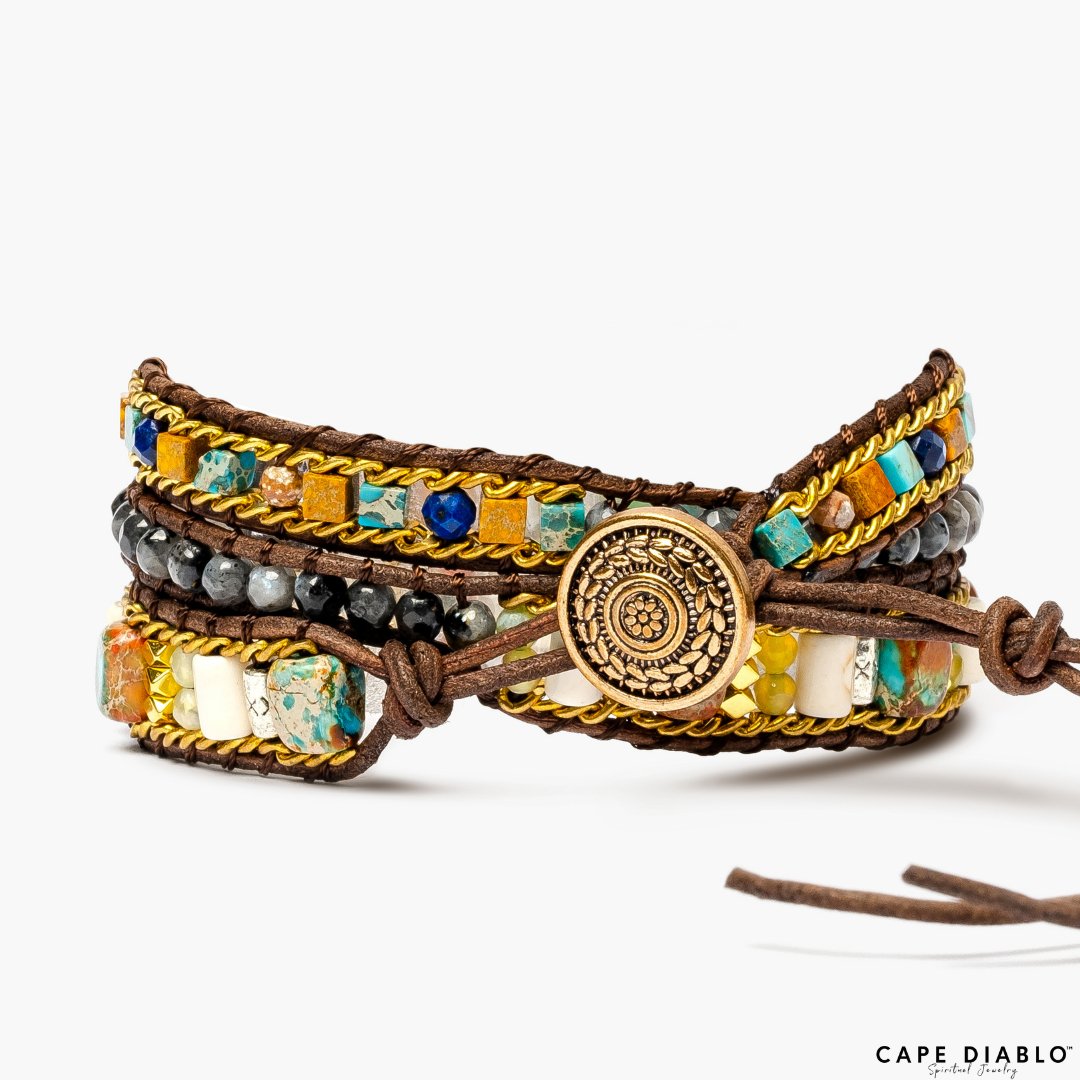 Earth Emperor Jasper Wrap Bracelet - Luulink