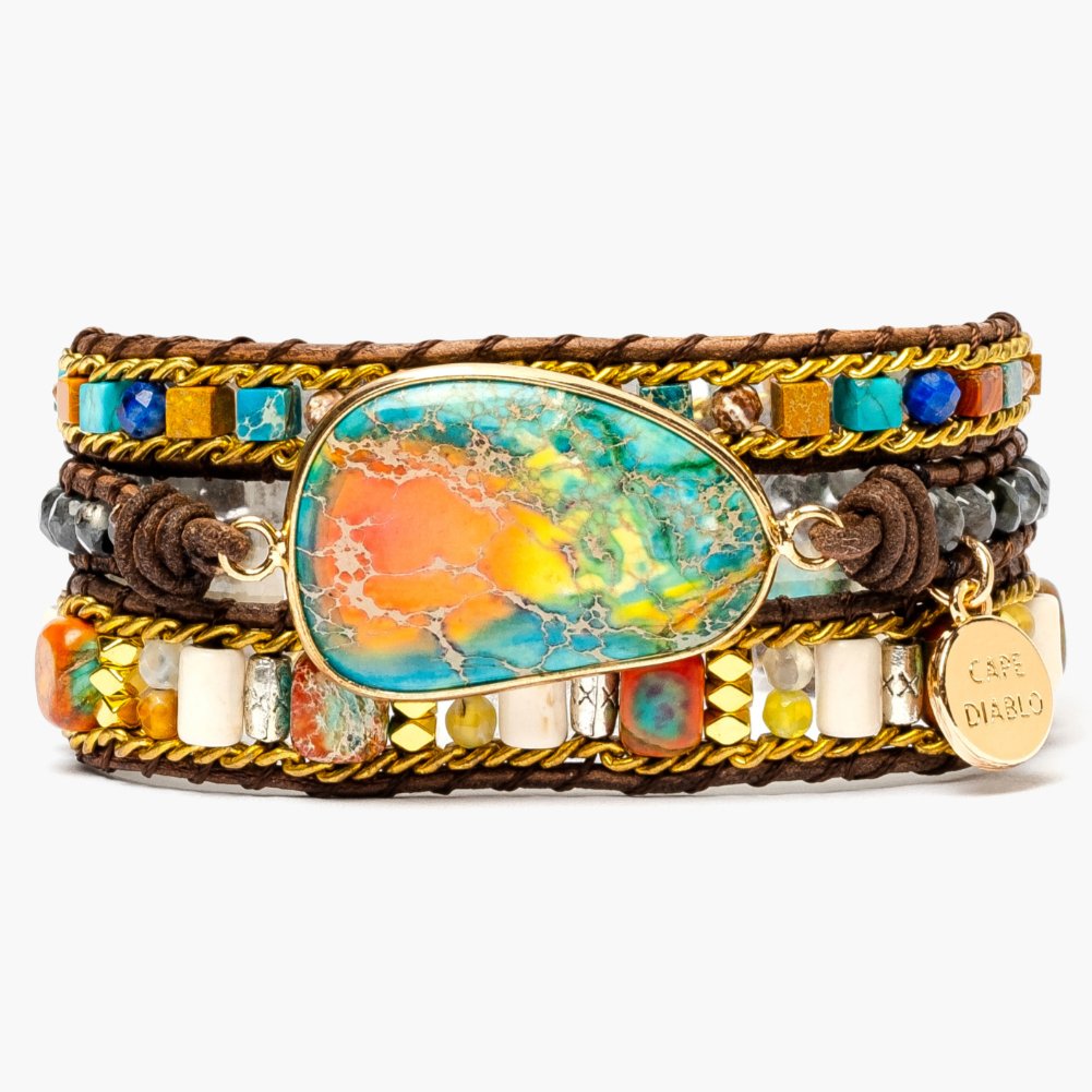 Earth Emperor Jasper Wrap Bracelet - Luulink