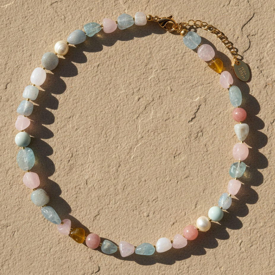 Aqua Rose Serenity Necklace