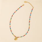 Rainbow Bubble Initial Necklace