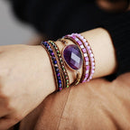 Enchanting Amethyst Wrap Bracelet - Luulink