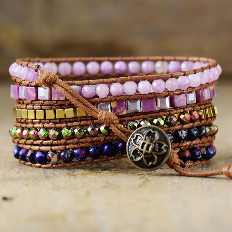 Enchanting Amethyst Wrap Bracelet - Luulink
