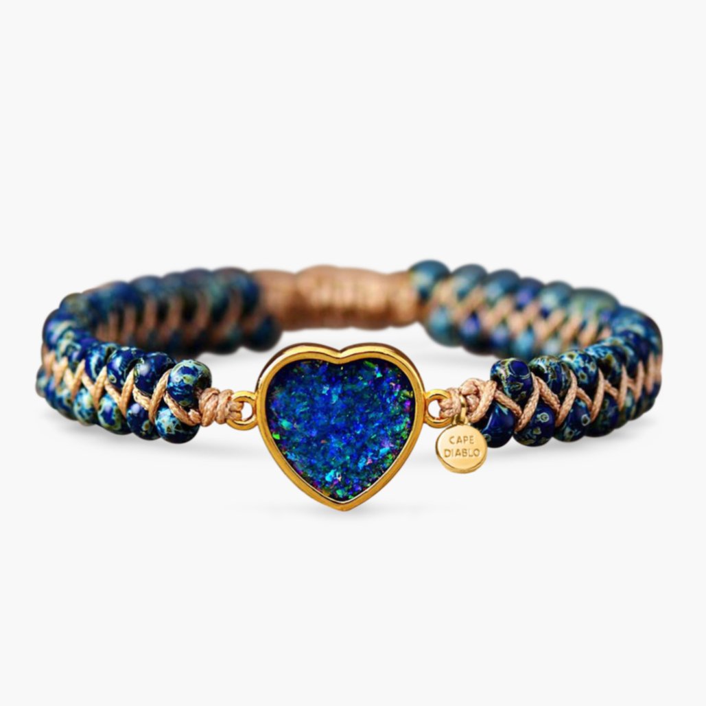 Everlasting Friendship Opal Heart Bracelet - Luulink