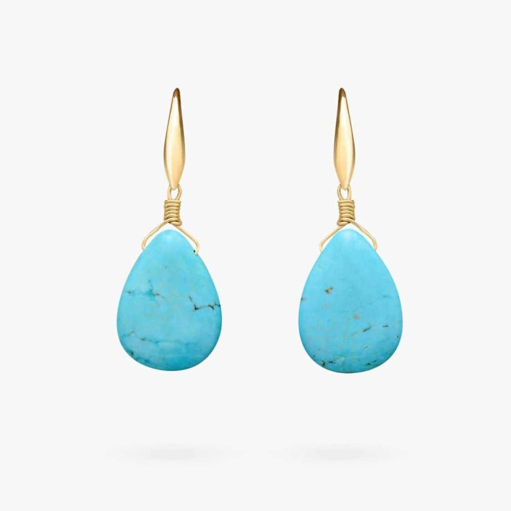 Exquisite Teardrop Turquoise Earrings - Luulink