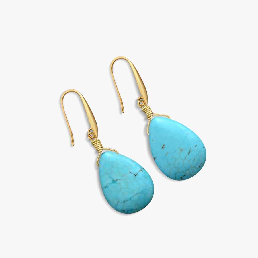 Exquisite Teardrop Turquoise Earrings - Luulink