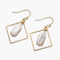 Geometric Freshwater Pearl Earrings - Luulink
